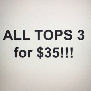 All tops in my closet 3 for $35!